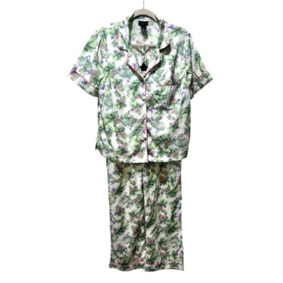 Cynthia Rowley Other - Cynthia Rowley Floral Palm Tropical Pajama Set – Top & Pants Size L